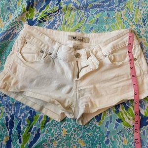 White Wet Seal Short Shorts, sz 9